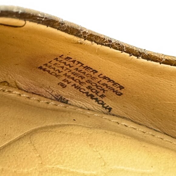 Antonio Melani Womens Metallic Bronze Embossed Leather Heel Pump Size 7.5 - Picture 8 of 12